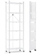 6-tier No Assembly Metal Folding Bookshelves Rack On Wheels For Office, Pantry, Kitchen, Living Room, Bedroom, Classroom, Standing Shelf,4 Colors